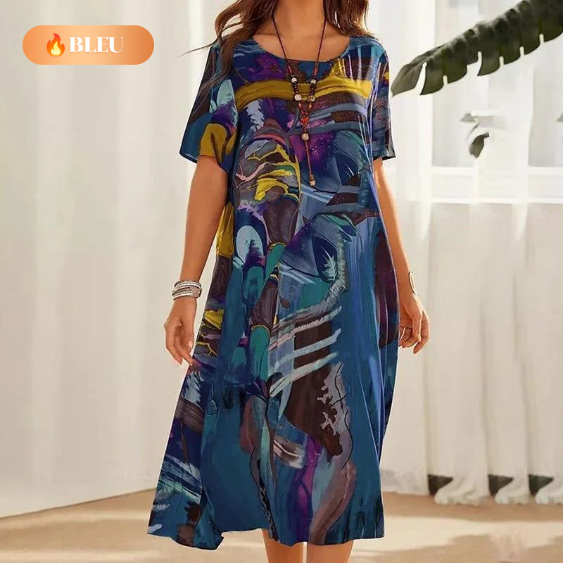 ⏳Offre spéciale à durée limitée ⏰ Robe Tropicale Légère et Fluide