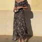 Robe élégante en maille avec motif floral pour femmes