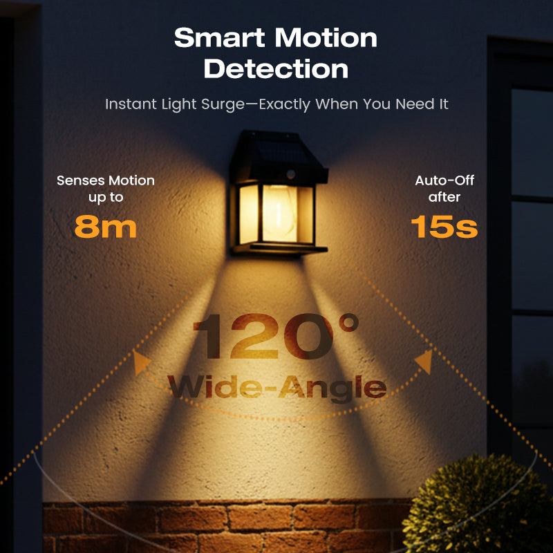☀️ 50 % RABATT! 💡 Solcellsvägglampa med rörelsedetektor, IP65 vattenskydd, trådlös och utan elräkning 🏡