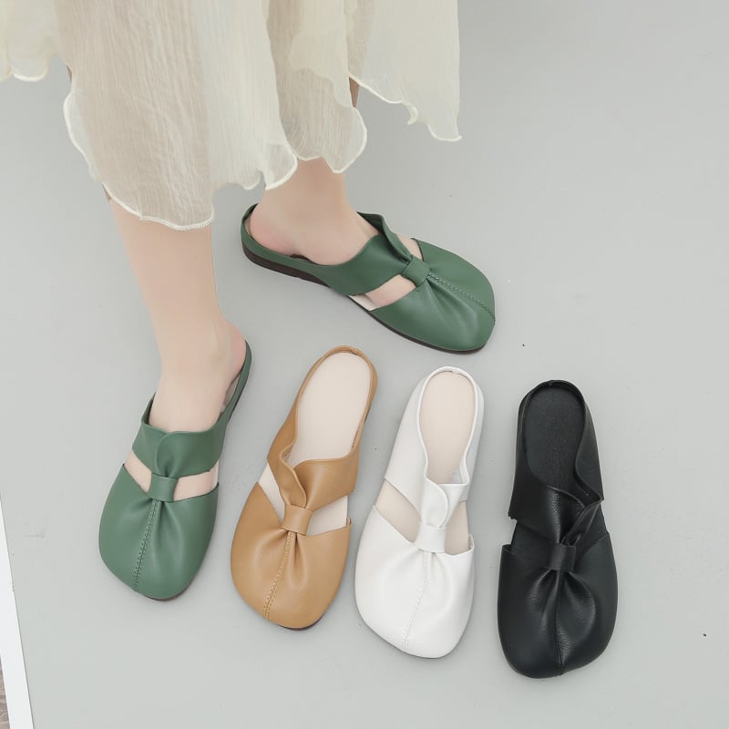 🔥Soldes d'été 50% de réduction👣Mules plates à découpes