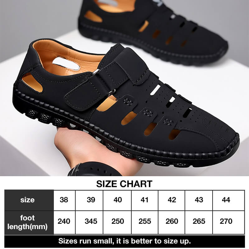 🔥Sandales en cuir PU à la mode avec des trous