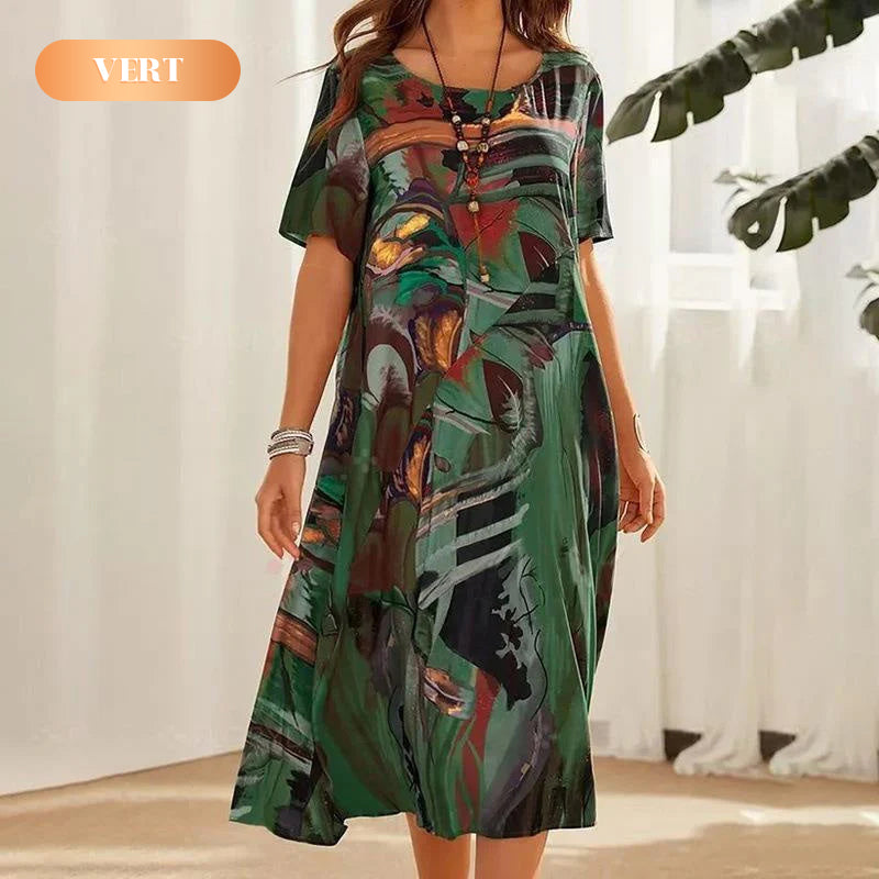 ⏳Offre spéciale à durée limitée ⏰ Robe Tropicale Légère et Fluide