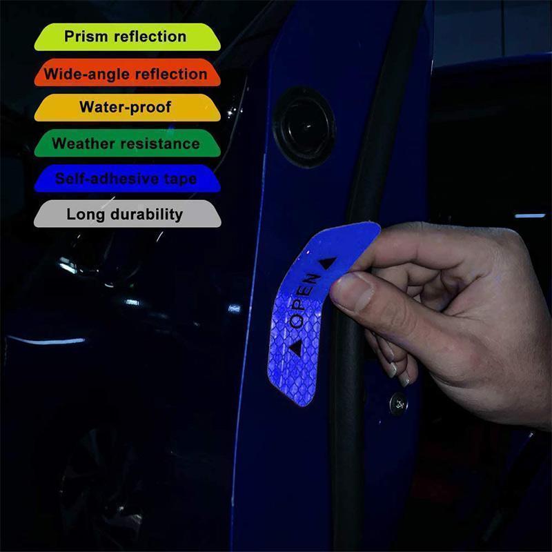 ✨Köp 1 Få 1 Gratis🚗Reflekterande antikollisions-varningsdekaler för bil (4 st)