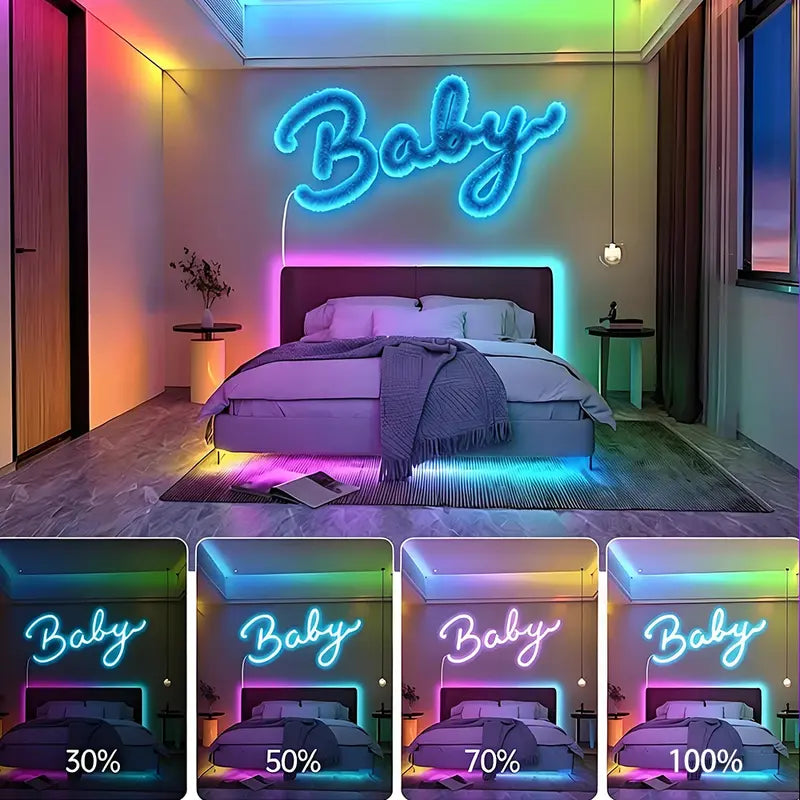 💫 50 % RABATT NU! 🌈 Neonljusband i mårdpäls – 360 graders cirkulär belysning för bil, hem & fest 🚗