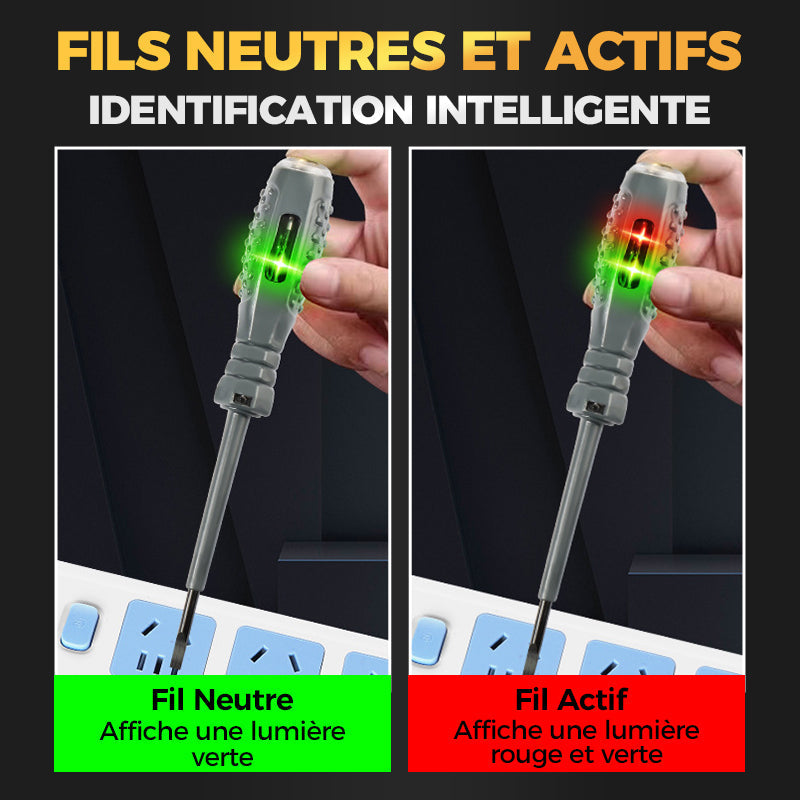 ✨Tournevis magnétique fort à couple élevé 2-en-1 Détecteur d'électricité🪛⚡