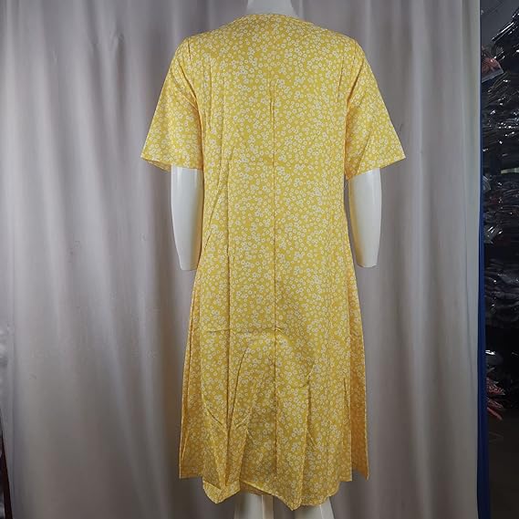 🎁Robe en coton à encolure dégagée pour femmes décontractées (8 couleurs avec poches)