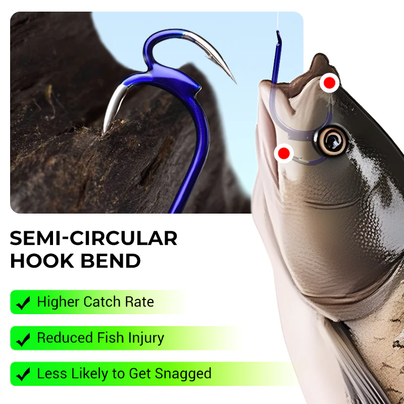 🎁Köp 1 få 1 gratis🔥🎣 Klassiska, vassa dubbelkrokar — Dubbelkrokar av högkolstål med nålspets