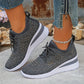 🔥Sista dagen-kampanj 50 % RABATT – Casual dammode, andningsbara korrigering sneakers med strassdekoration