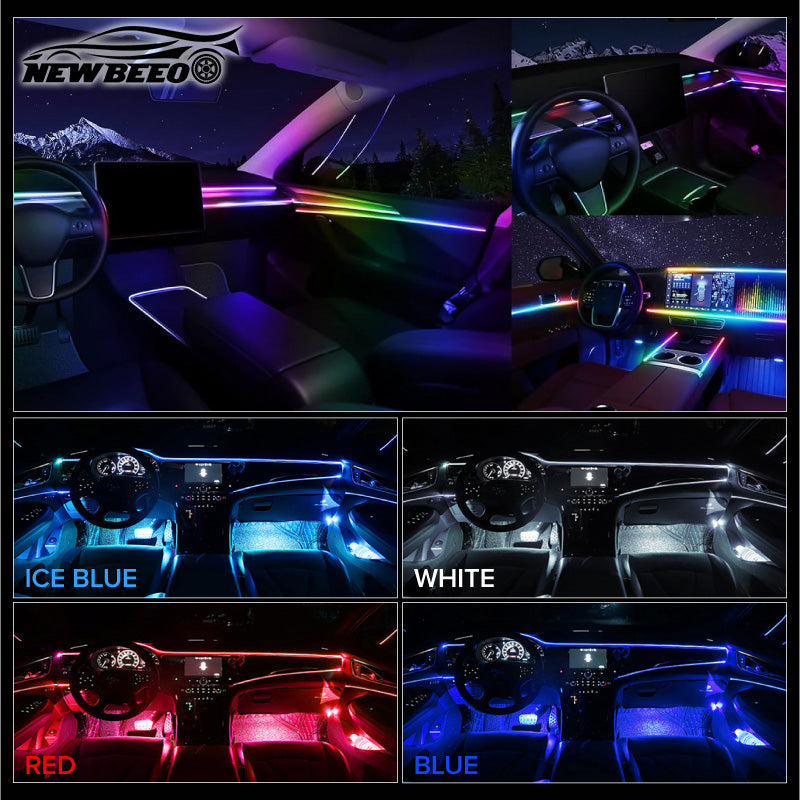 💥 50% RABATT NU! Bilens LED-ljusslinga för interiör – anpassad atmosfärsbelysning, enkel montering & perfekt för kvällskörning ✨