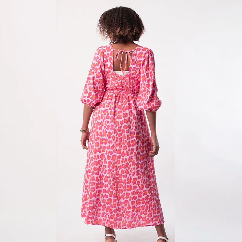 🎨 LAST DAY PROMOTION - 50%OFF💥 Women's V-Neck Printed Dress – Brushstrokes of Summer🌺