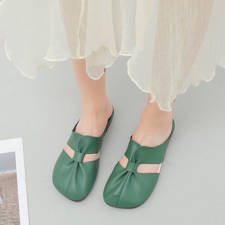 🔥Soldes d'été 50% de réduction👣Mules plates à découpes