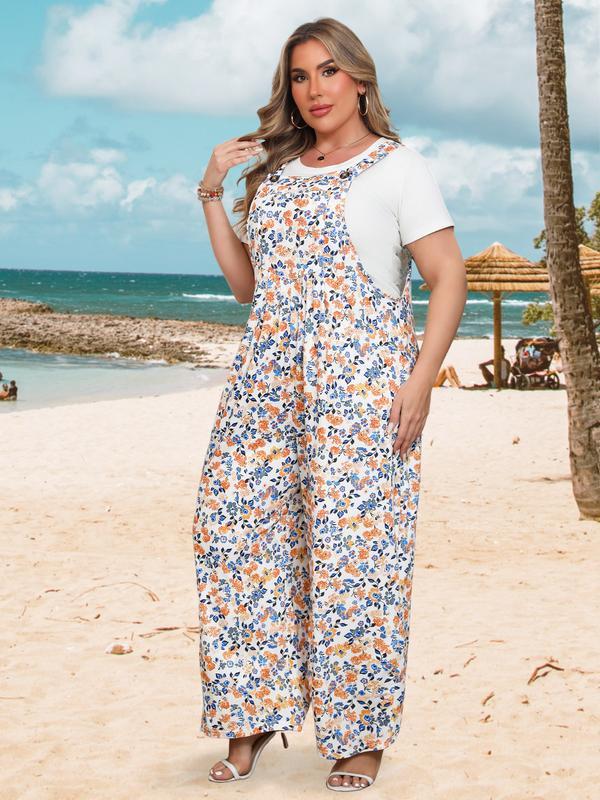 🏖️Soldes d'été 50% de réduction !🌼Combinaison d'été bohème à jambes larges et poches pour femmes