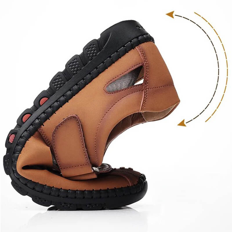 🔥Sandales en cuir PU à la mode avec des trous