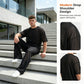 🔥40 % rabatt så länge lagret räcker!👔T-shirt och byxor med vida ben för män – 2-delars set