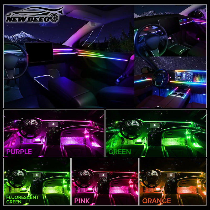 💥 50% RABATT NU! Bilens LED-ljusslinga för interiör – anpassad atmosfärsbelysning, enkel montering & perfekt för kvällskörning ✨