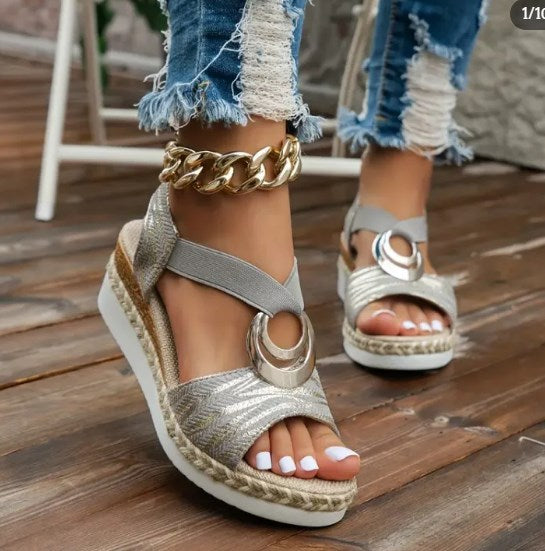 【Best-seller】Sandales orthopédiques confortables à talon compensé