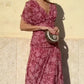 Robe élégante en maille avec motif floral pour femmes