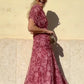 Robe élégante en maille avec motif floral pour femmes