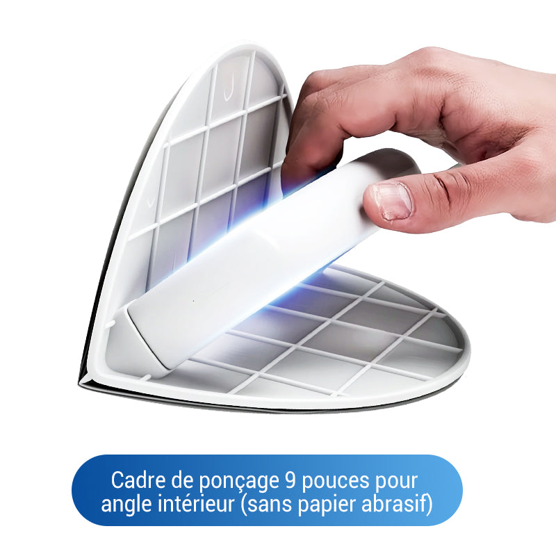 Outil de Ponçage Multifonctionnel Semi-Circulaire avec Papier Abrasif 🛠️✨ | Idéal pour Coins et Surfaces Courbes