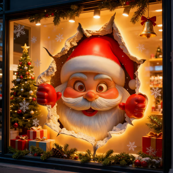 🎅50% RABATT❄️Kreativa julväggdekaler, enkel att sätta upp och ta bort🎁🎄