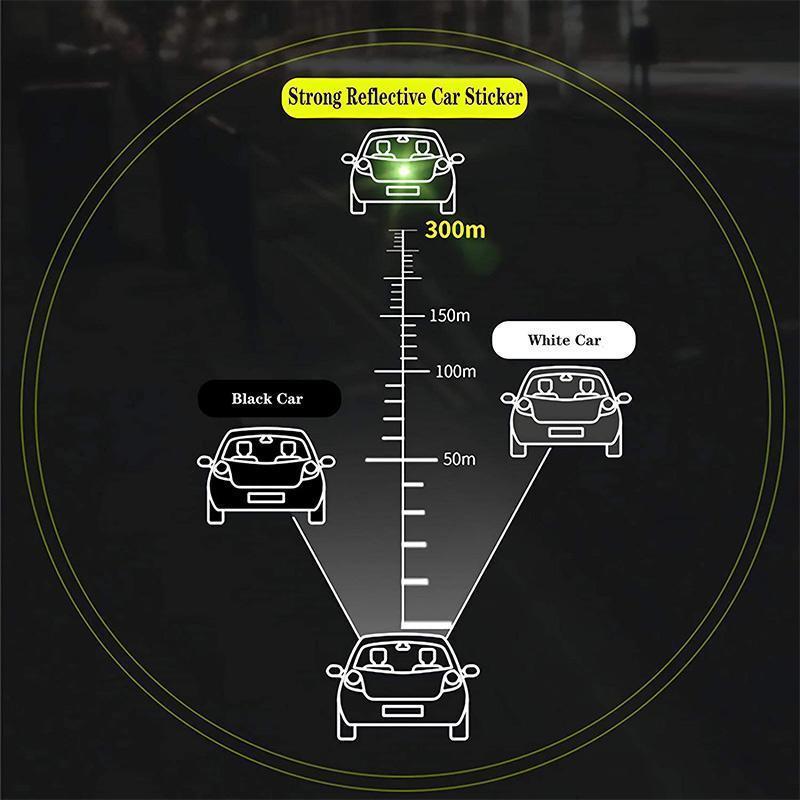 ✨Köp 1 Få 1 Gratis🚗Reflekterande antikollisions-varningsdekaler för bil (4 st)