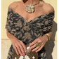 Robe élégante en maille avec motif floral pour femmes