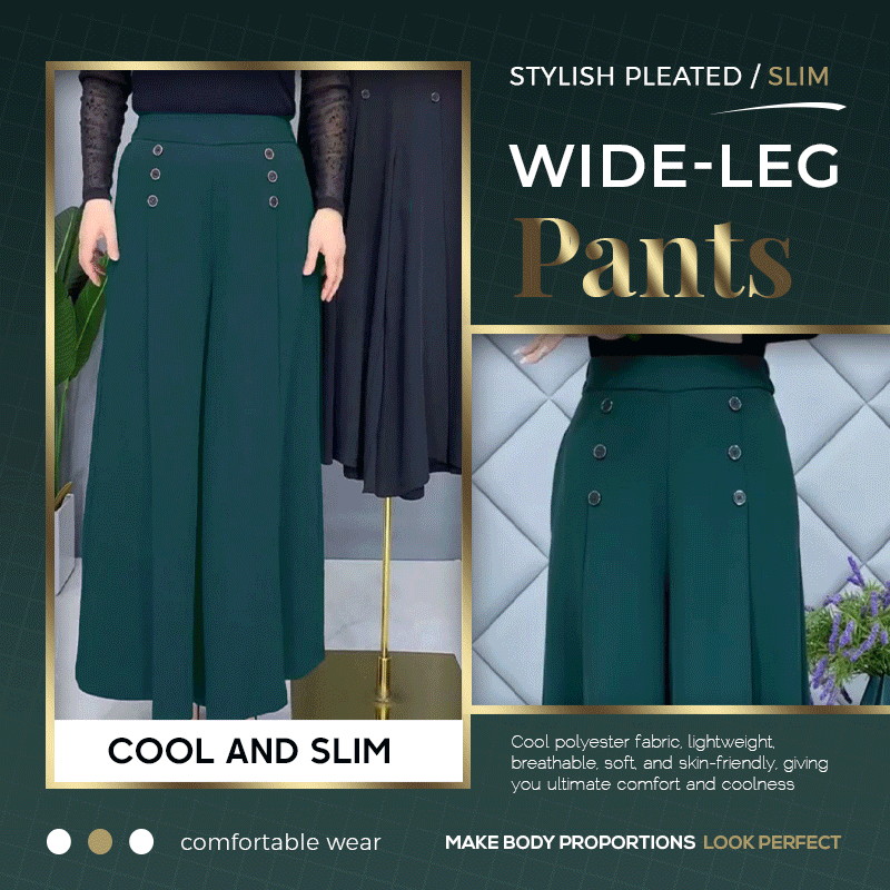 (51 % de rabais) Pantalon plissé à jambe large
