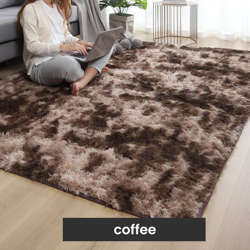 ⏳ Begränsat erbjudande 50% rabatt 💥 Mjuk fluffig matta i gradientfärg – Ultramjuk, halkfri och maskintvättbar ryamatta för sovrum och vardagsrum 🌈🛋️