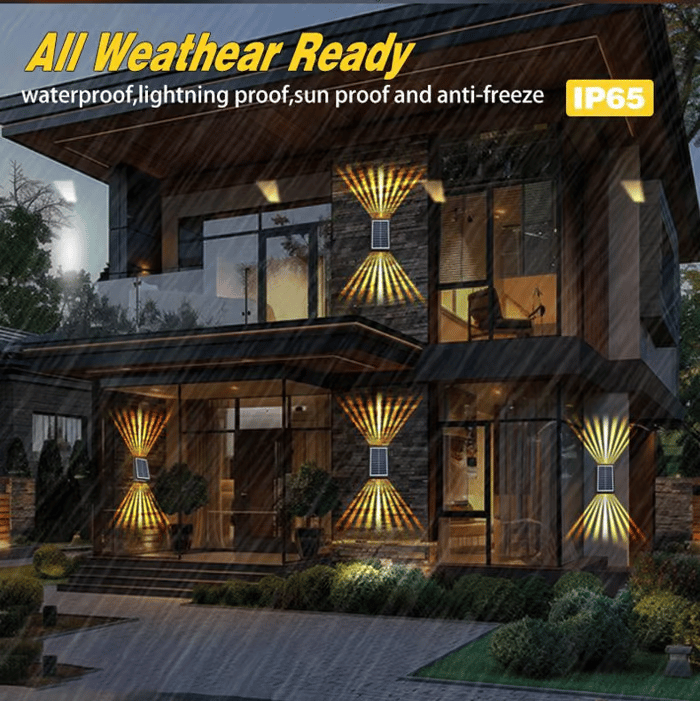 ✨☀️Applique solaire colorée à 4 LED pour l'extérieur Imperméable à l'eau