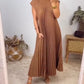 🔥VENTE CHAUDE🔥Robe sans manches plissée, simple et unie