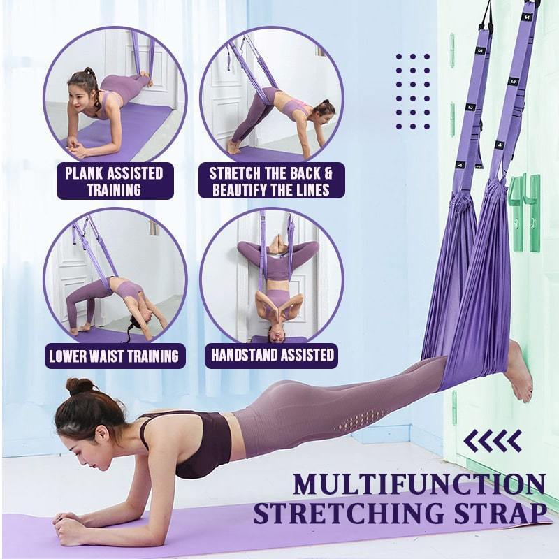 🔥40 % rabatt så länge lagret räcker!🎉 Förbättrat Yogastretchband – Förbättrat Grepp, Stark Elasticitet & Bärbar 📦