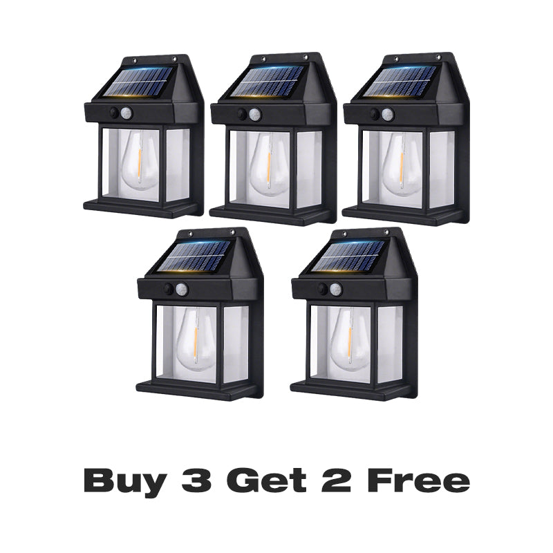☀️ 50 % RABATT! 💡 Solcellsvägglampa med rörelsedetektor, IP65 vattenskydd, trådlös och utan elräkning 🏡
