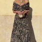 Robe élégante en maille avec motif floral pour femmes