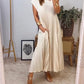 🔥VENTE CHAUDE🔥Robe sans manches plissée, simple et unie