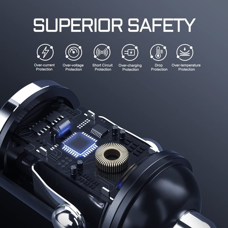 Chargeur de Voiture à Charge Rapide 100W Multi-compatible