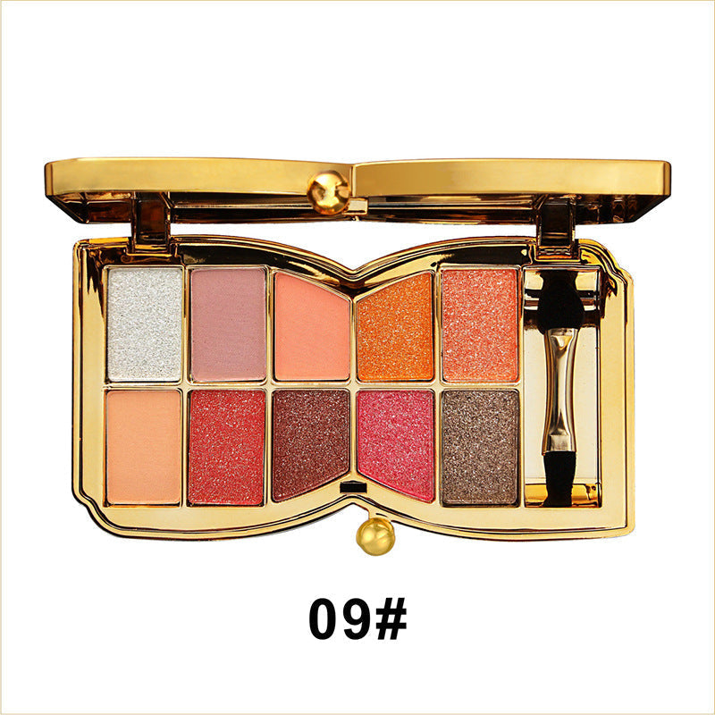 🌸🧸Winnie l'ourson brille de mille feux avec 10 couleurs d'ombres à paupières diamantées, palette d'ombres à paupières scintillantes et nacrées, en maquillage de scène All-Match-Lidschatten
