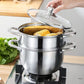 Cuit-Vapeur/Cuiseur Universel à Double Couche en Acier Inoxydable