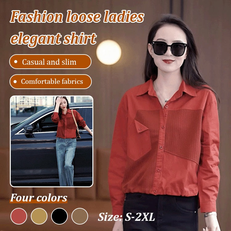 Chemise en patchwork élégante pour femmes