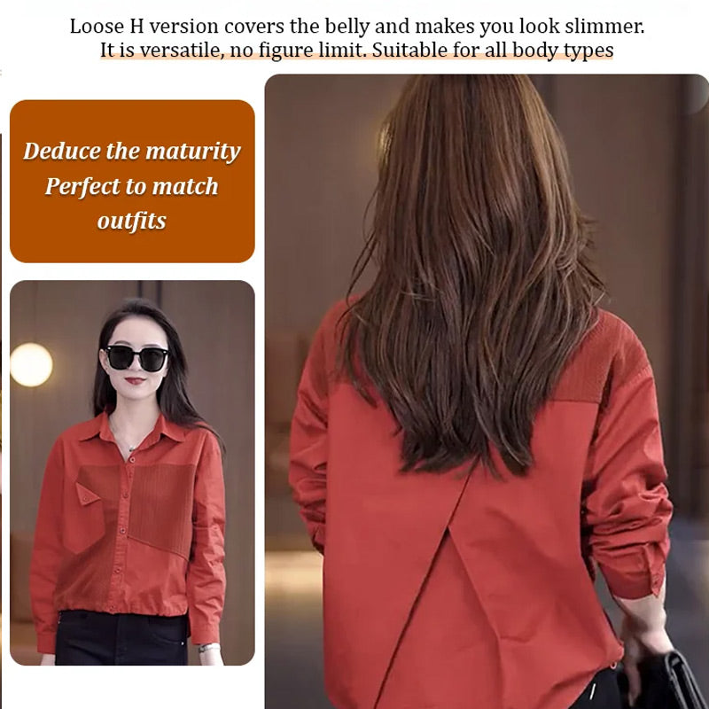 Chemise en patchwork élégante pour femmes