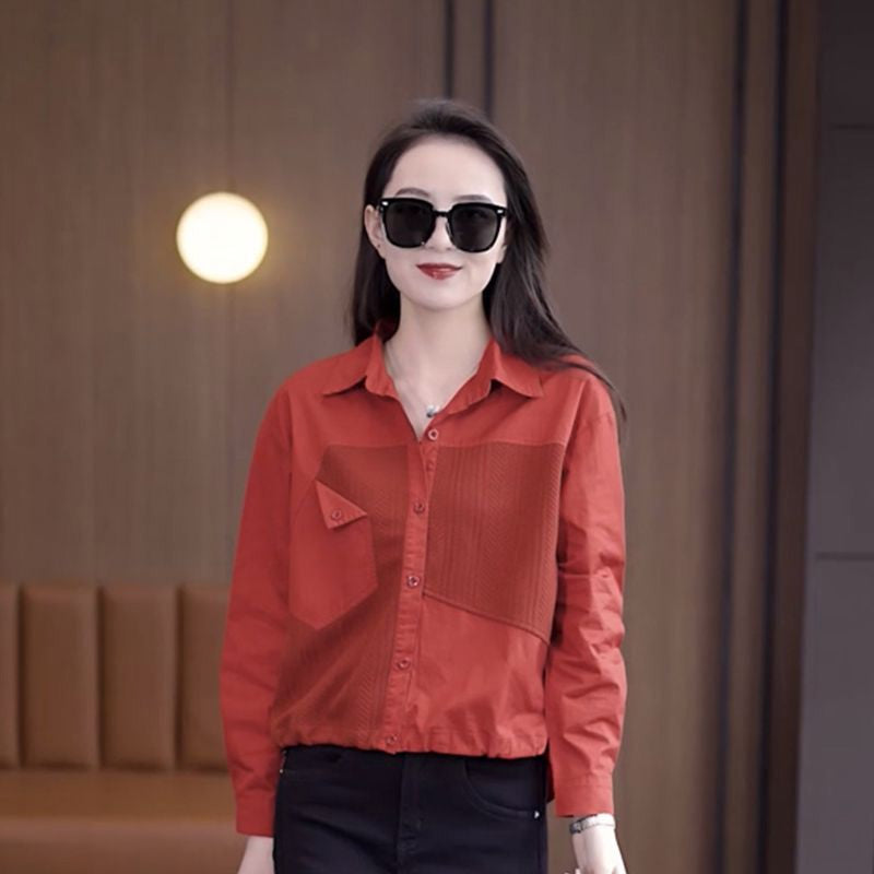 Chemise en patchwork élégante pour femmes