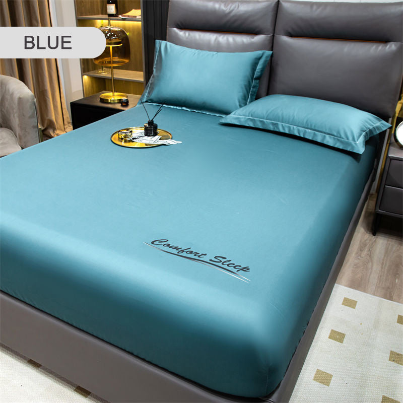 Drap-housse de lit soyeux rafraîchissant par glace d'été, housse d'oreiller