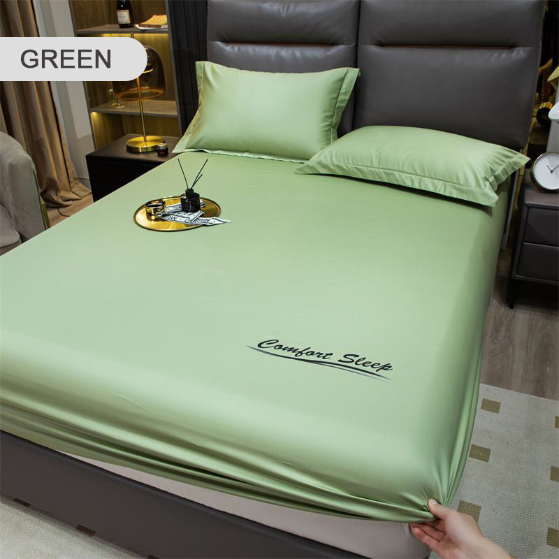 Drap-housse de lit soyeux rafraîchissant par glace d'été, housse d'oreiller