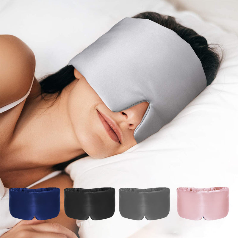 Masque de sommeil en soie artificielle douce et rafraîchissante