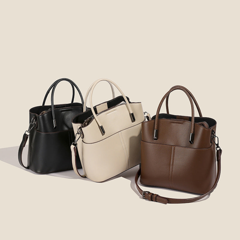 Sac à Main et à Bandoulière Rétro en Cuir pour Femmes
