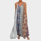 Robe longue relaxante à bretelles spaghetti imprimée pour femmes
