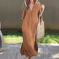 ✨Robe fendue élégante à col en V✨