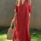 ✨Robe fendue élégante à col en V✨