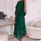 Nouvelle mode élégante - Robes de mousseline légère en V féminin