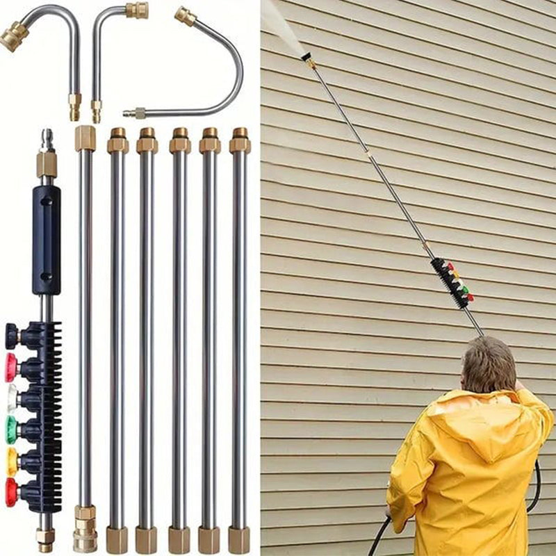 ✨Vente d'été 58% de réduction pour une durée limitée✨🔫Ensemble de baguettes de nettoyage haute pression 4000 PSI