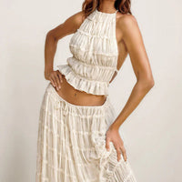 Ensemble jupe maxi 2 pièces pour femmes